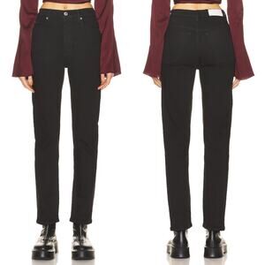 RE/DONE 70s Straight Jeans Women’s Size 26 Black Stretch High Waist Classic Fit